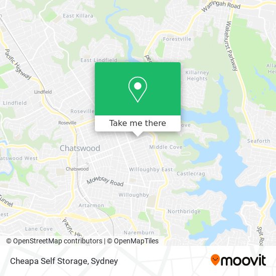 Cheapa Self Storage map