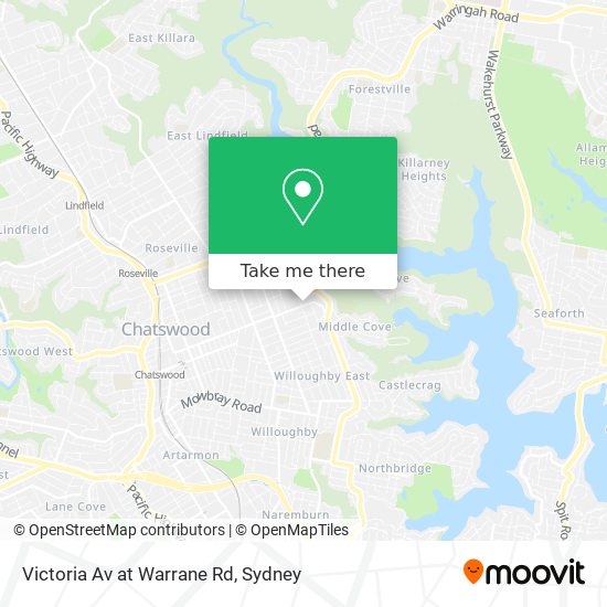 Victoria Av at Warrane Rd map