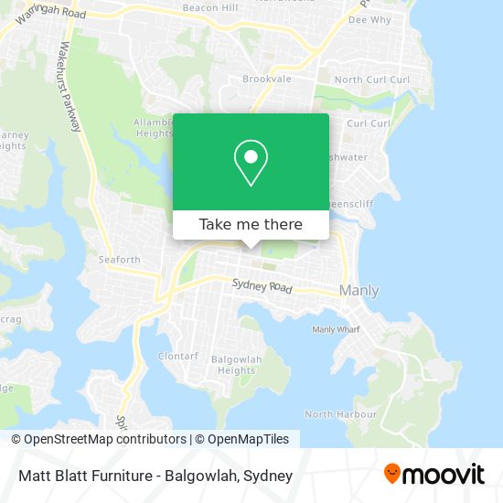 Matt Blatt Furniture - Balgowlah map