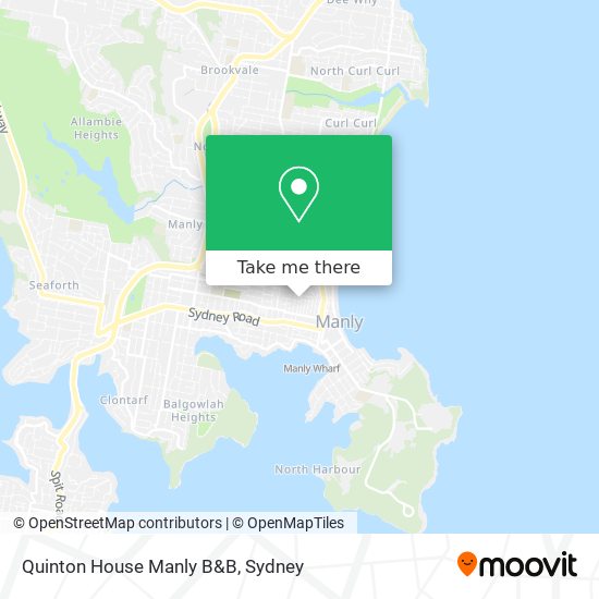 Quinton House Manly B&B map