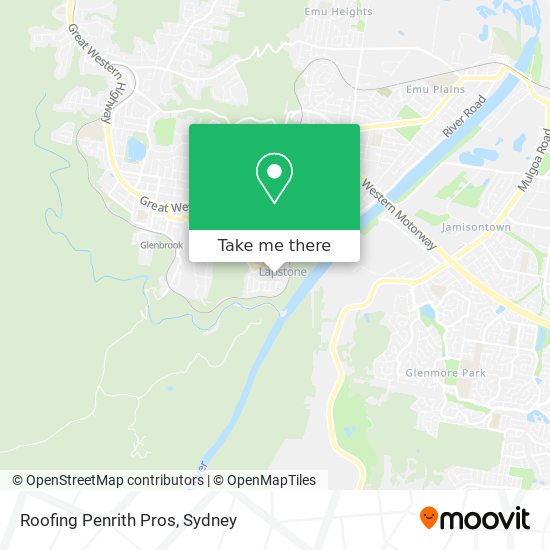 Roofing Penrith Pros map