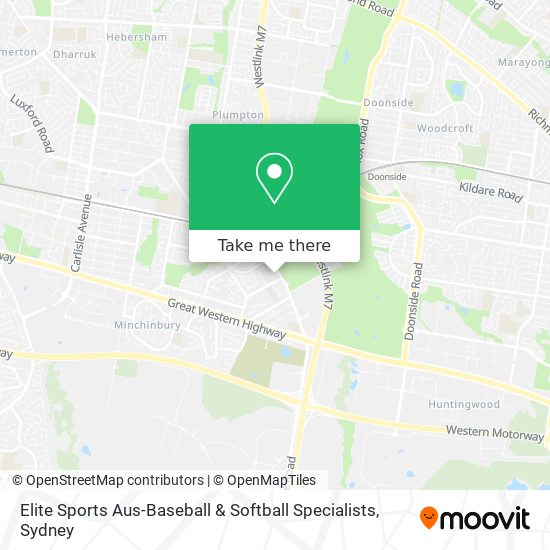 Elite Sports Aus-Baseball & Softball Specialists map