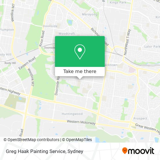 Greg Haak Painting Service map