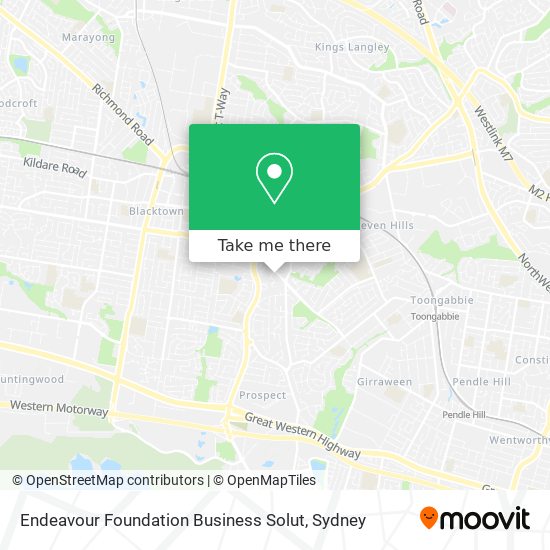 Endeavour Foundation Business Solut map