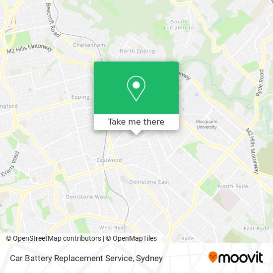 Car Battery Replacement Service map