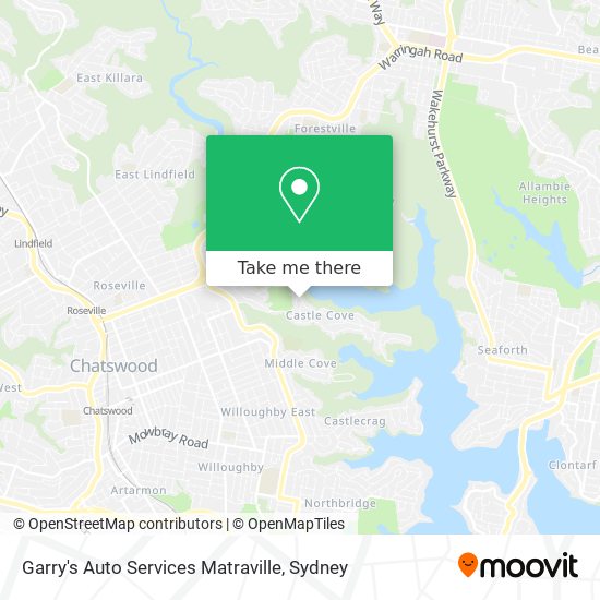 Garry's Auto Services Matraville map