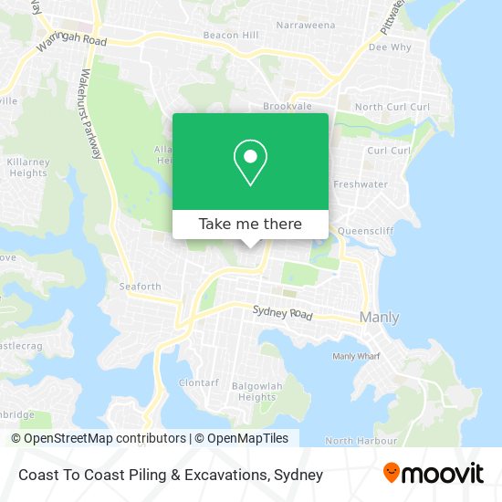 Mapa Coast To Coast Piling & Excavations