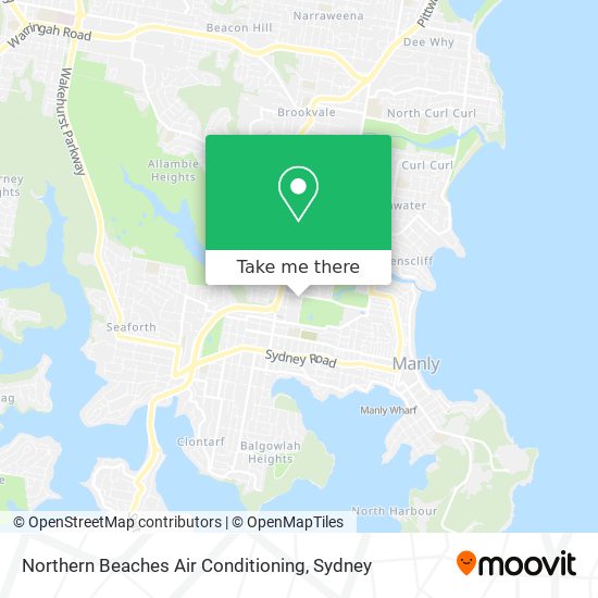 Northern Beaches Air Conditioning map