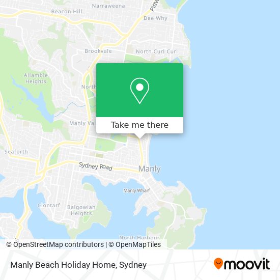 Mapa Manly Beach Holiday Home