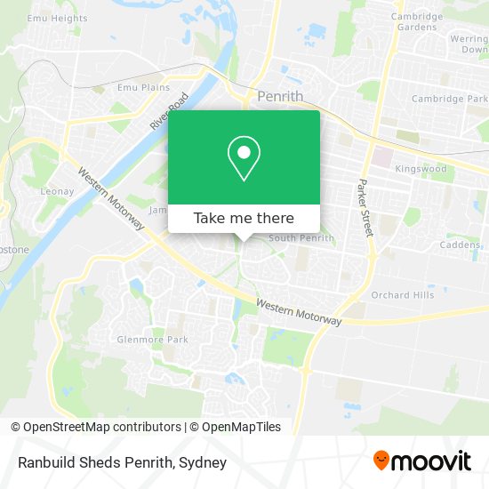 Mapa Ranbuild Sheds Penrith