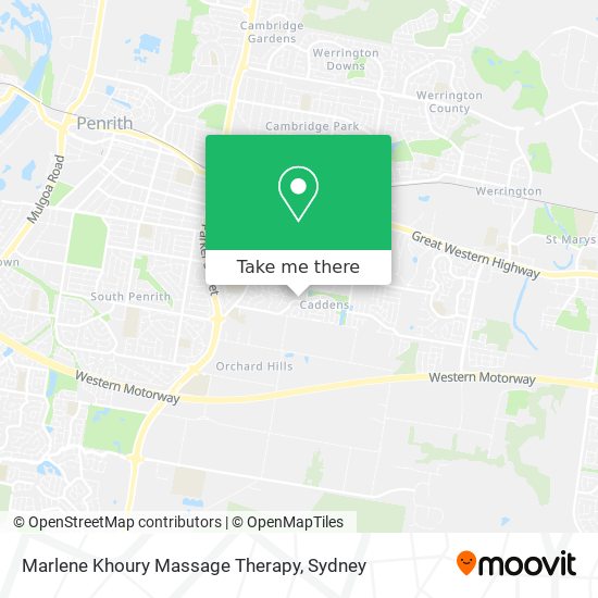 Marlene Khoury Massage Therapy map