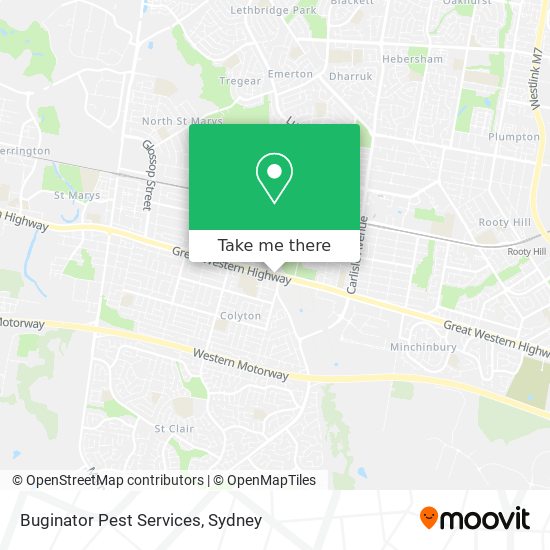 Buginator Pest Services map