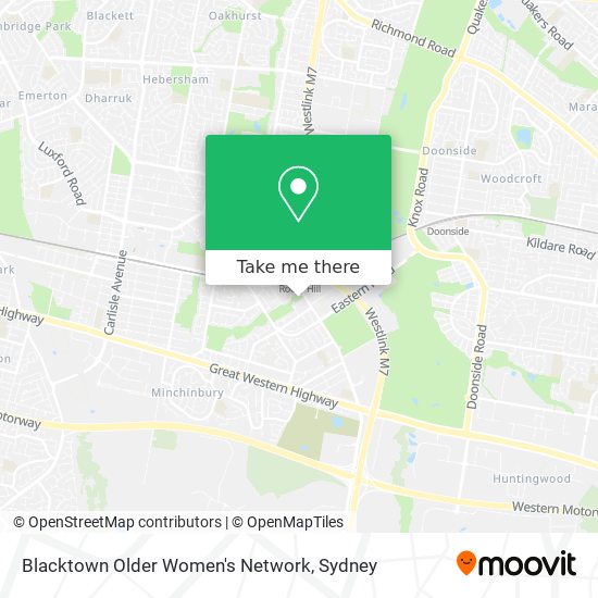 Mapa Blacktown Older Women's Network