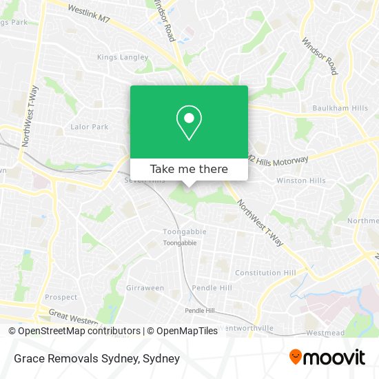 Grace Removals Sydney map