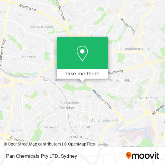Pan Chemicals Pty LTD. map