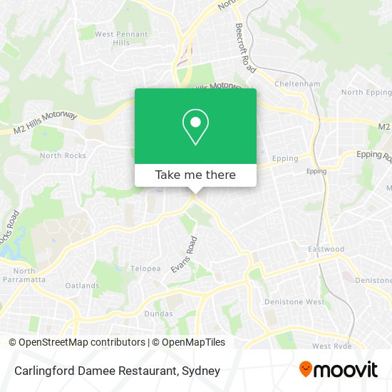 Carlingford Damee Restaurant map