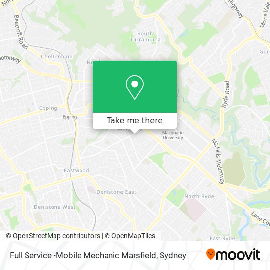 Full Service -Mobile Mechanic Marsfield map