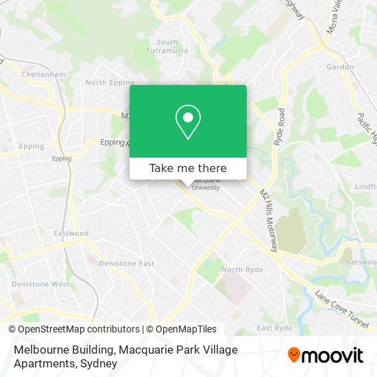 Mapa Melbourne Building, Macquarie Park Village Apartments
