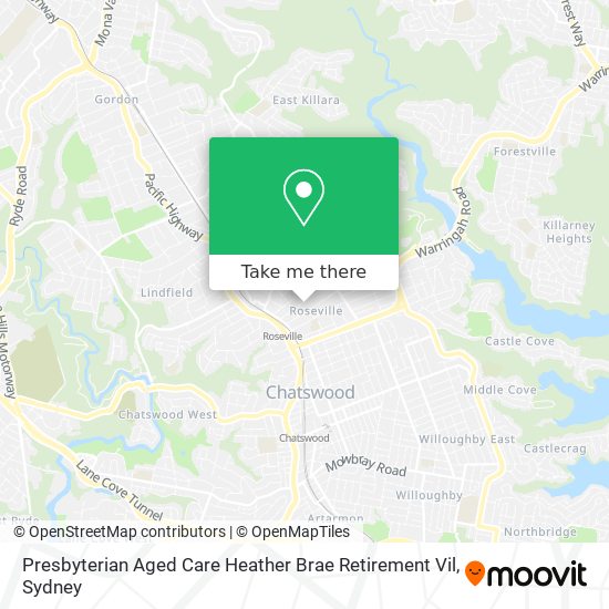 Presbyterian Aged Care Heather Brae Retirement Vil map