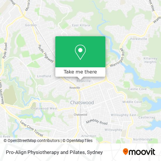 Mapa Pro-Align Physiotherapy and Pilates