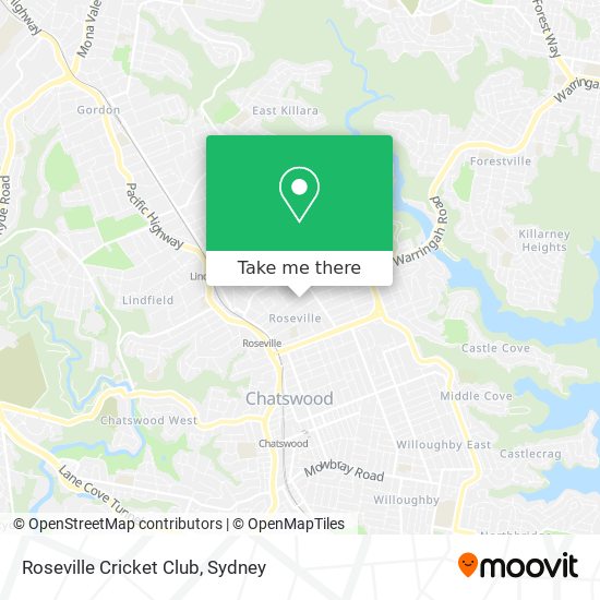 Roseville Cricket Club map