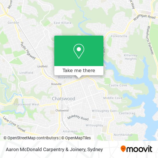 Mapa Aaron McDonald Carpentry & Joinery