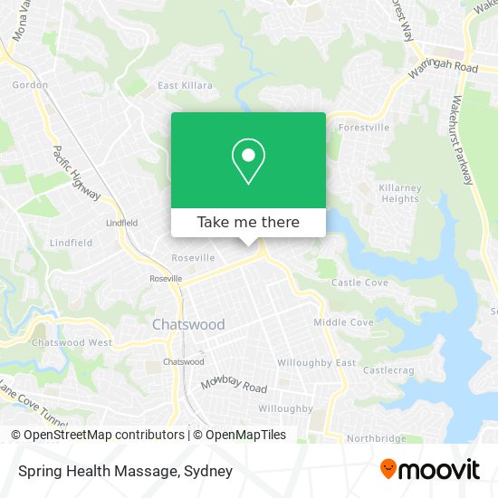 Spring Health Massage map