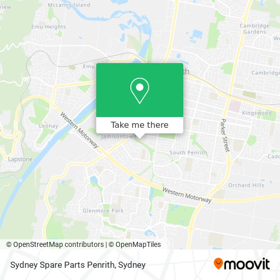 Sydney Spare Parts Penrith map