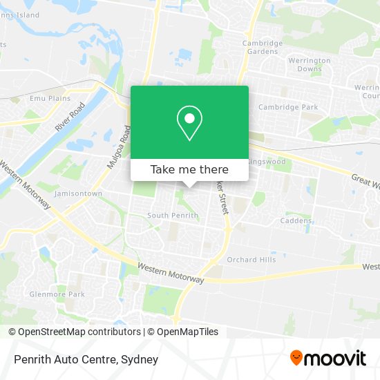 Mapa Penrith Auto Centre