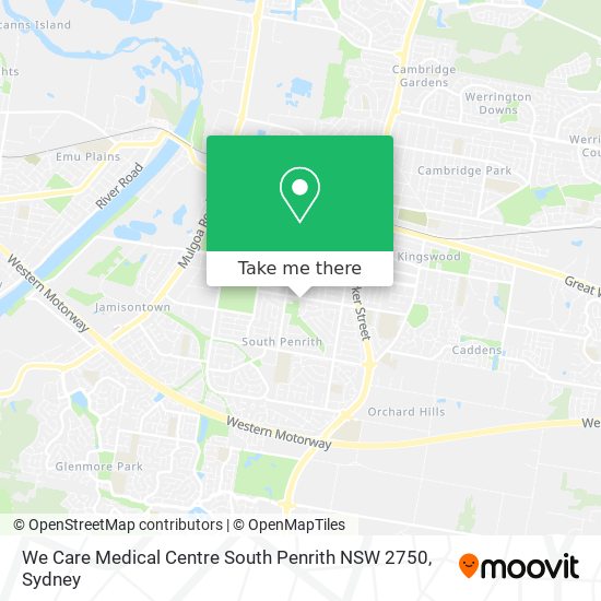 We Care Medical Centre South Penrith NSW 2750 map