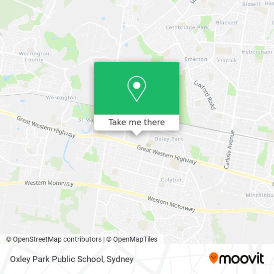 Mapa Oxley Park Public School