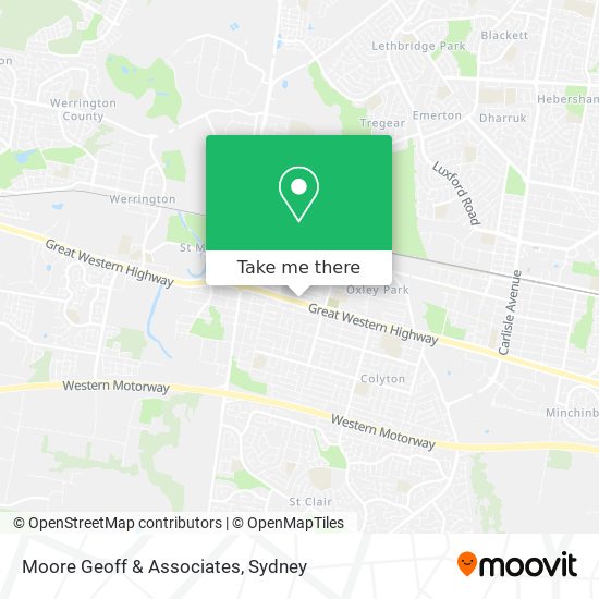 Moore Geoff & Associates map