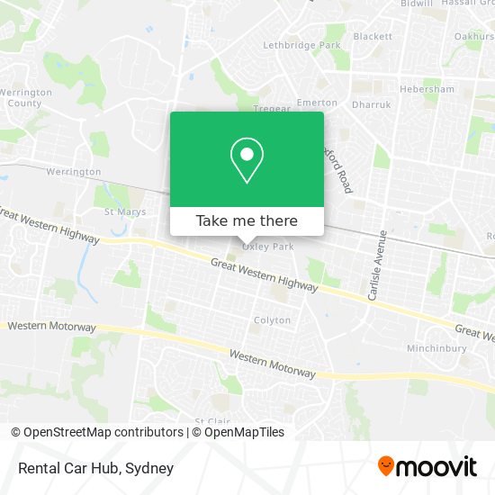 Rental Car Hub map