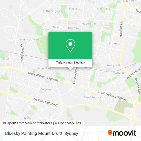 Bluesky Painting Mount Druitt map