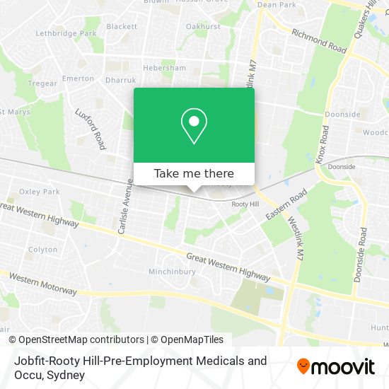Jobfit-Rooty Hill-Pre-Employment Medicals and Occu map
