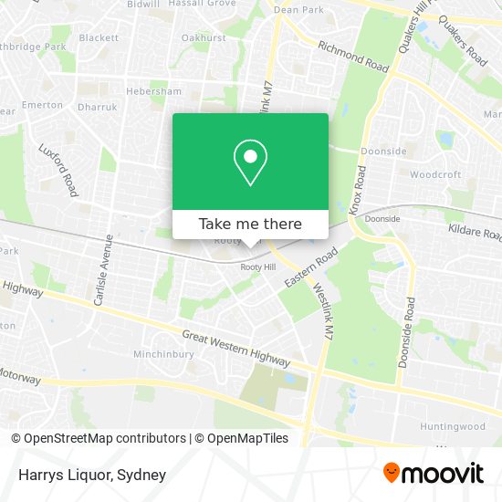 Mapa Harrys Liquor