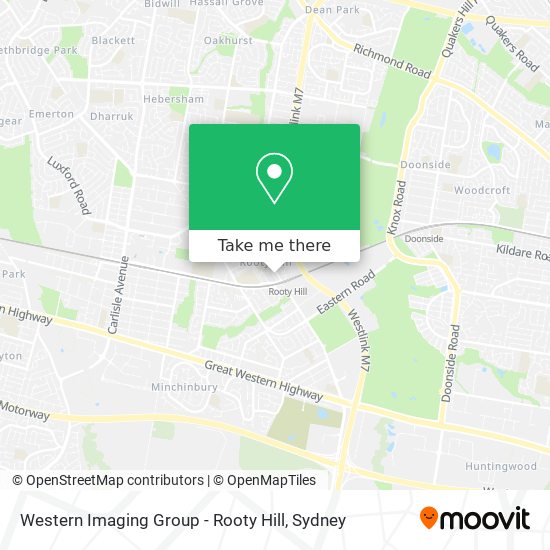 Mapa Western Imaging Group - Rooty Hill