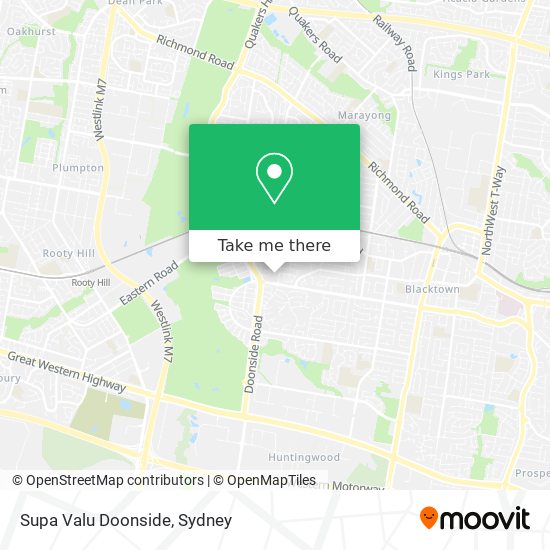 Supa Valu Doonside map