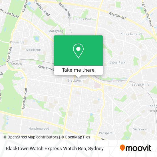 Mapa Blacktown Watch Express Watch Rep