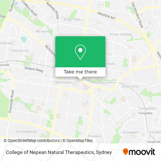College of Nepean Natural Therapeutics map