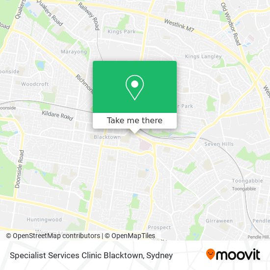 Specialist Services Clinic Blacktown map