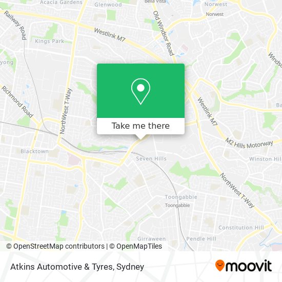 Mapa Atkins Automotive & Tyres