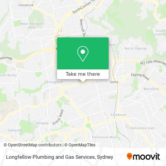 Longfellow Plumbing and Gas Services map