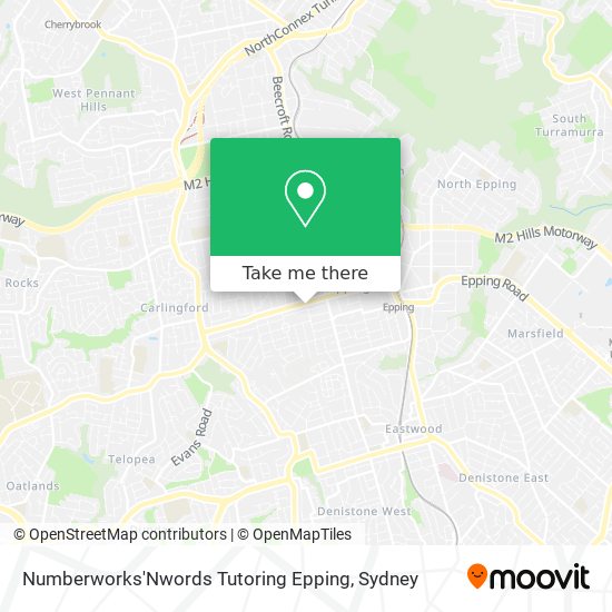 Mapa Numberworks'Nwords Tutoring Epping