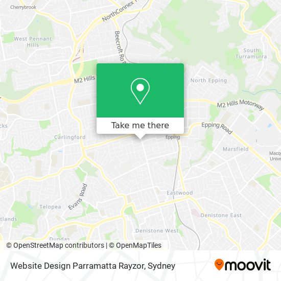 Mapa Website Design Parramatta Rayzor