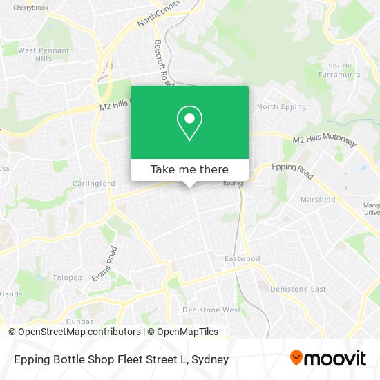 Mapa Epping Bottle Shop Fleet Street L