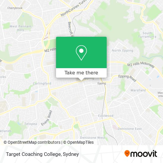 Mapa Target Coaching College