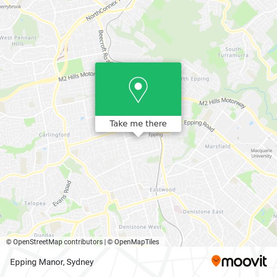 Mapa Epping Manor