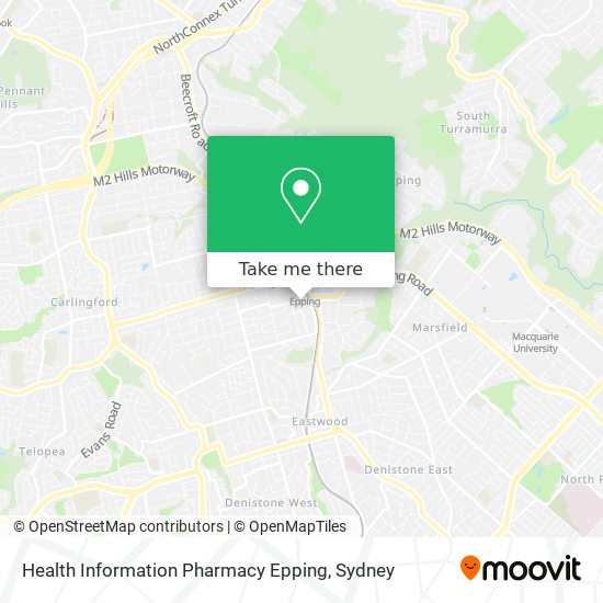 Health Information Pharmacy Epping map