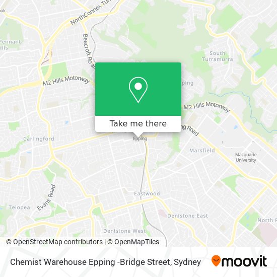 Chemist Warehouse Epping -Bridge Street map